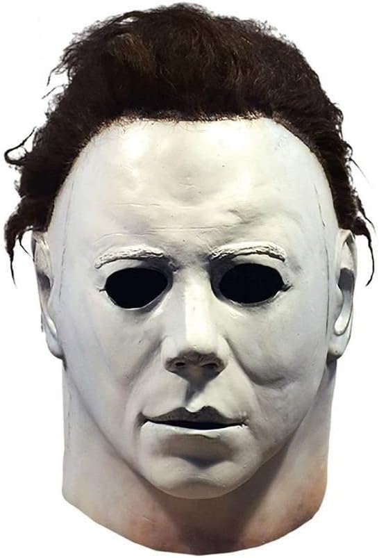 Mike Myers Mask Adult Realistic Latex Scary Mask for Halloween Mike Myers Costume Horror Costume Halloween Party Props
