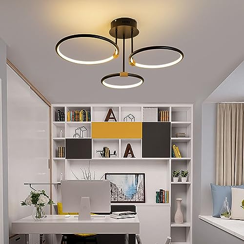 Lustre plafonnier LED dimmable et design de salon pour régler l'ambiance