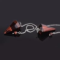 Vista 2 de Justinstones - Dije de piedras preciosas con cristales de roca hexagonales en punta reiki chakra