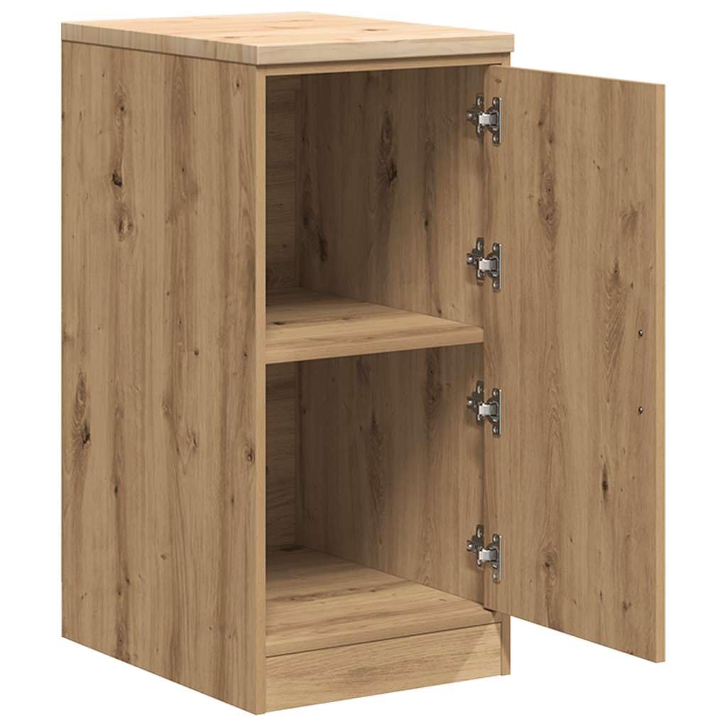 Szafa do przechowywania garażowa Artisan dąb z litego drewna blat roboczy z drewna sosnowego 40 x 51 x 85 cm, obciążenie 60 kg, idealna do warsztatu, magazynu, biura, kolekcji narzędzi i