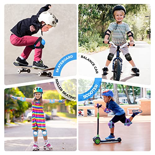 Image of BOSONER Kids /Youth Knee Pad Elbow Pads for Roller Skates Cycling BMX Bike Skateboard Inline Rollerblading, Skating Skatings Scooter Riding Sports