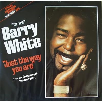 Barry White Just The Way You Are / Your Sweetness Is My Weakness rare White Vinyl 12 inch 45 rpm Vinyl Single Record.