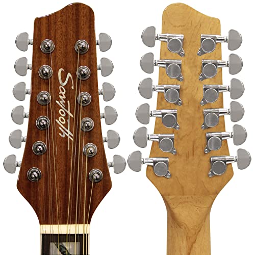 Sawtooth ST-MPL-AEJC-12-LH-KIT-3 Maple Series Left-Handed 12-String Acoustic-Electric Cutaway Jumbo Guitar thumb #7