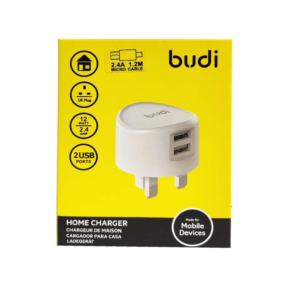Budi Home Charger 12Watt 2.4Amp, USB