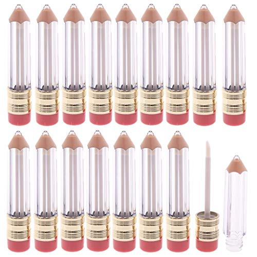 PIAOPIAONIU 25 Pcs Empty Lip Gloss Tube Containers Pencil Shaped Lip Balm Containers Refillable Cute Lip Gloss Tube Bottles for Women Girl DIY Cosmetics