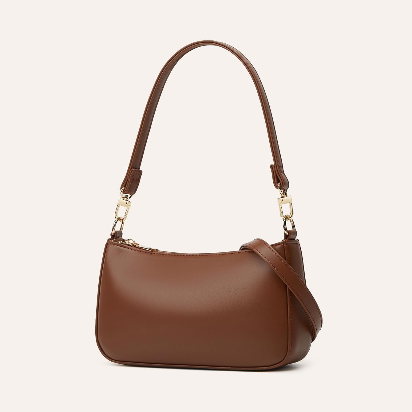 Shoulder Bags for Women, Retro Vegan Leather Classic Tote HandBags Purse with Zipper Closure - Image 5