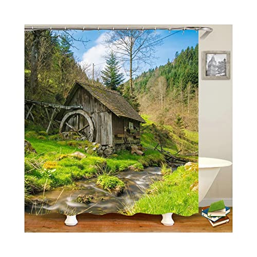 Rideau de douche imperméable KnSam 180x200cm en polyester anti-éclaboussures - 2