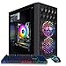 STGAubron Gaming PC Computer Desktop, Intel Core i7 8th Gen up to 4.1GHz, Radeon RX 590 8G, 16G DDR4, 512G SSD, WiFi 6 & BT 5.2, RGB Fan x2, Windows 11 Home