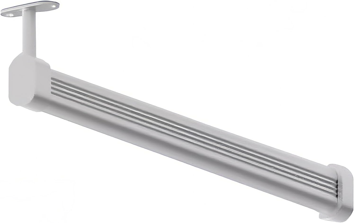 Adjustable Multifunctional Closet Rod - Aluminum Alloy Hanging Rack for Clothes, Towels, Organizer, Wall Mounted for Bathroom, Over Door, Wardrobe(Silver,L-55cm/21.7in)