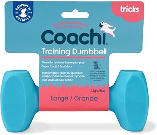 Coachi Training Dumbbell, Floats, Long Distance Throwing, Classic Retrieval Toy, Gundog and Puppy Training. Dog Accessory, Super Tough & Strong. Suitable for large dogs and puppies (Size Large)