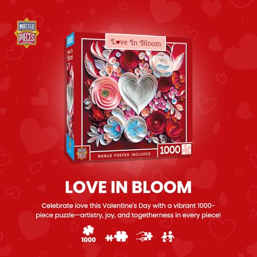 Masterpieces Rompecabezas de 1000 Piezas - Love in Bloom, Diseño Floral Enrollado, Divertido para Adultos y Familia, 25 x 25 Pulgadas, Ecológico miniatura 2