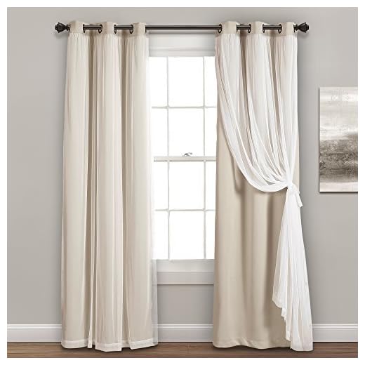 Lush Decor Sheer Grommet Curtains
