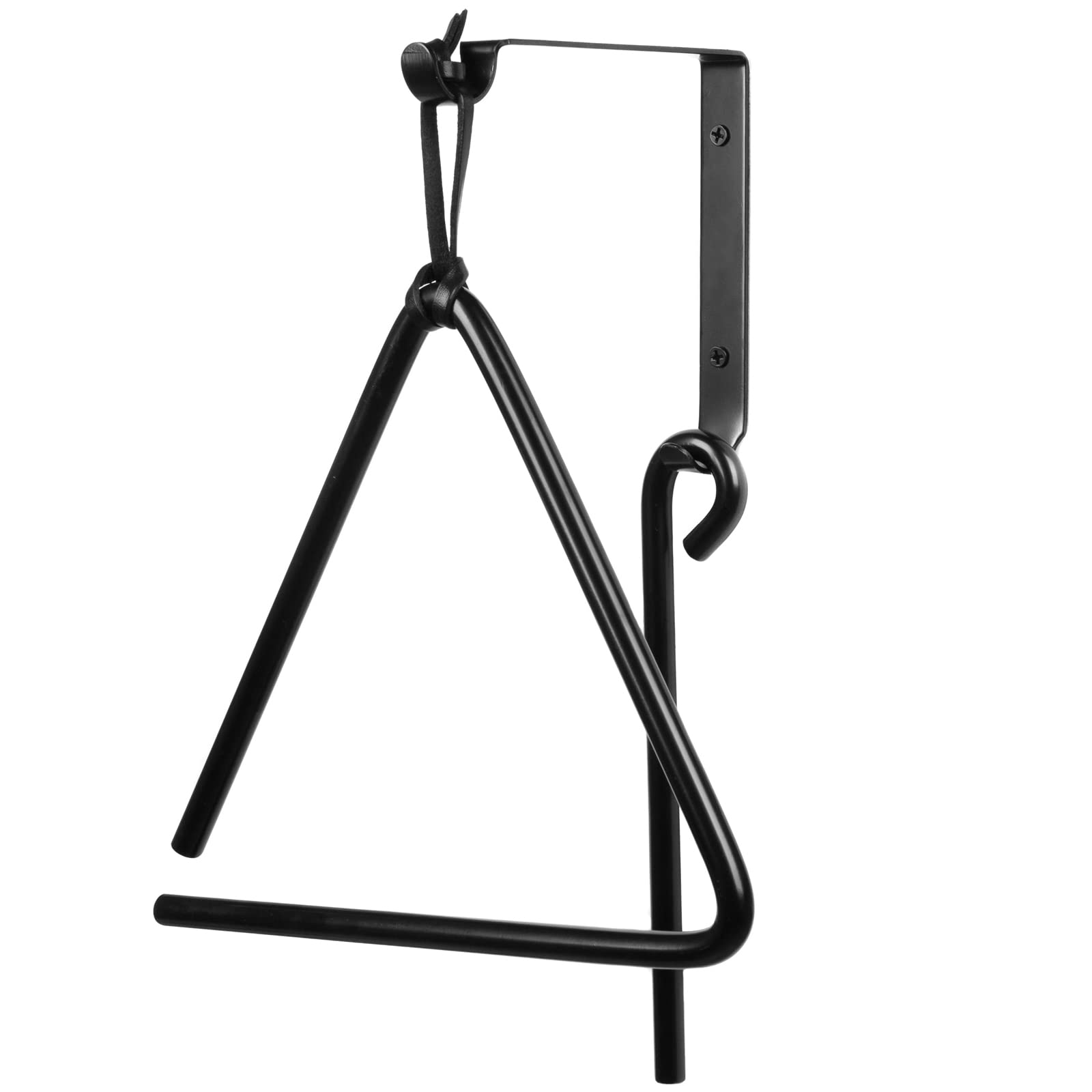 Campana triangular – Chuckwagon resistente de hierro fundido negro de 9 pulgadas con golpeador – Completo con una campana decorativa de mesa