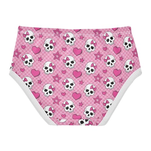 Little Girl Underwear Toddler Panties Kids Undies Gothic Skull Soft Cotton Briefs 2T-8Y2