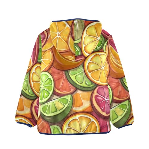 Fruit Fashion Girls Fleece Jacket Girls Fall Jacket Girls Zip Up Hoodie Girls Sherpa Jacket 2-10T2