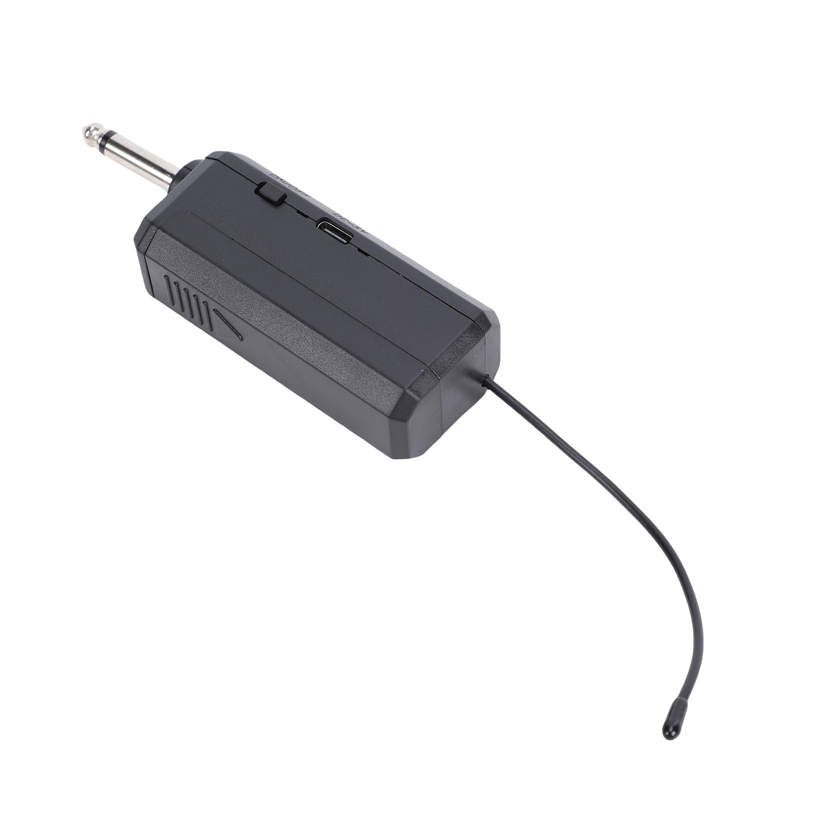 Alomejor Microfono Wireless 2.4G con Ricevitore Ricaricabile, Cardioide Palmare con Interfaccia Audio 6,35mm per Karaoke Festa Palco (1 a 1)