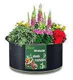 LINERY 1-Pack 100 Gallon Planting Bag Black Heavy Duty Thickened Large Capacity Upgrade Hemming Proc