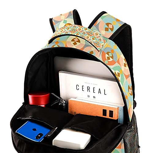 Sac à dos école géométrique multicolore pour garçons et filles - 4