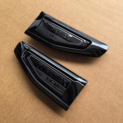 Image of 2pack OEM Duramax Vent Emblem 3.0L Right Left 3D Badge Replacement for 2021 2022 2023 2024 Yukon and Yukon XL Denali At4 84719447 84719448 (Gloss Black)