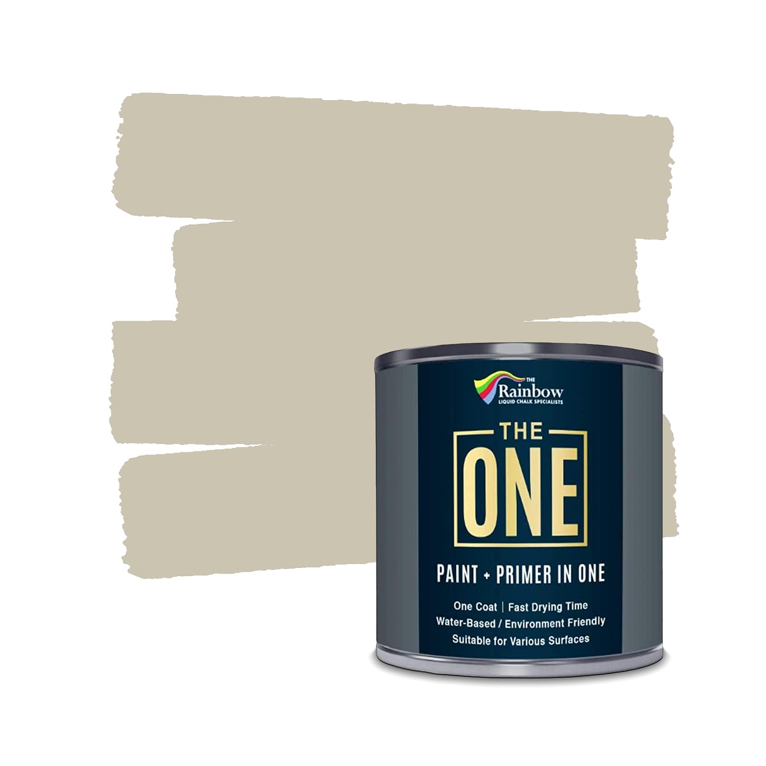 THE ONE All-In-One Paint & Primer - Cotton Satin, 2.5 L | Multi-Surface 1 Coat Formula | Indoor & Outdoor Decorating for Home, Garden Wall, Floor, Furniture | Durable, Water-Based, Low VOC
