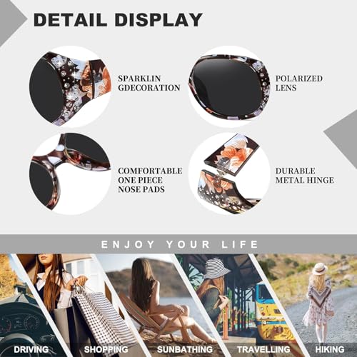 Image of HAOLOTA Polarized Sunglasses for Men Women Designer Driving Glasses Lightweight UV400 Protection