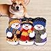 DL-YTG Latch Hook Kits Rug Snowman Crochet Yarn Cushion Colour Pre-Printed Canvas Cover Rug Needlework DIY Hook and Latch Kit Christmas Home Decoration 52x38cm/20 X15inch