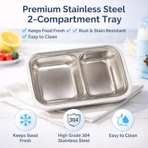 Image of Cartoon Kids Stainless Steel Lunch Box Set with Water Bottle | Leakproof BPA-Free School Tiffin Combo | Durable Food Storage Container for Boys & Girls (with Bottle Steel 01)