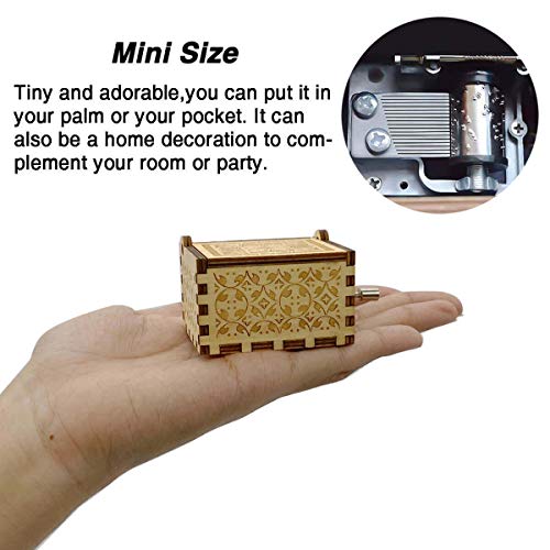 The Legend Of Zelda Music Box Wood Hand Crank, Wooden Antique Engraved Carved Crafts Zelda Theme Mini Musical Boxes Gifts For Wedding, Valentines, Christmas, Birthday, Play: Song Of Storms(Brown) #TOP2