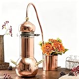forestalk Alambic en cuivre pour whisky et huiles essentielles, alambic Moonshine en cuivre pur avec thermomètre, kit de brassage maison, capacité de 3 l