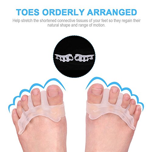Toe Stretchers,Toe Spacers Gel Toe Separator Toe Spacers Toe Stretchers for Men and Women Easy Wear in Shoes - Thumbnail 6