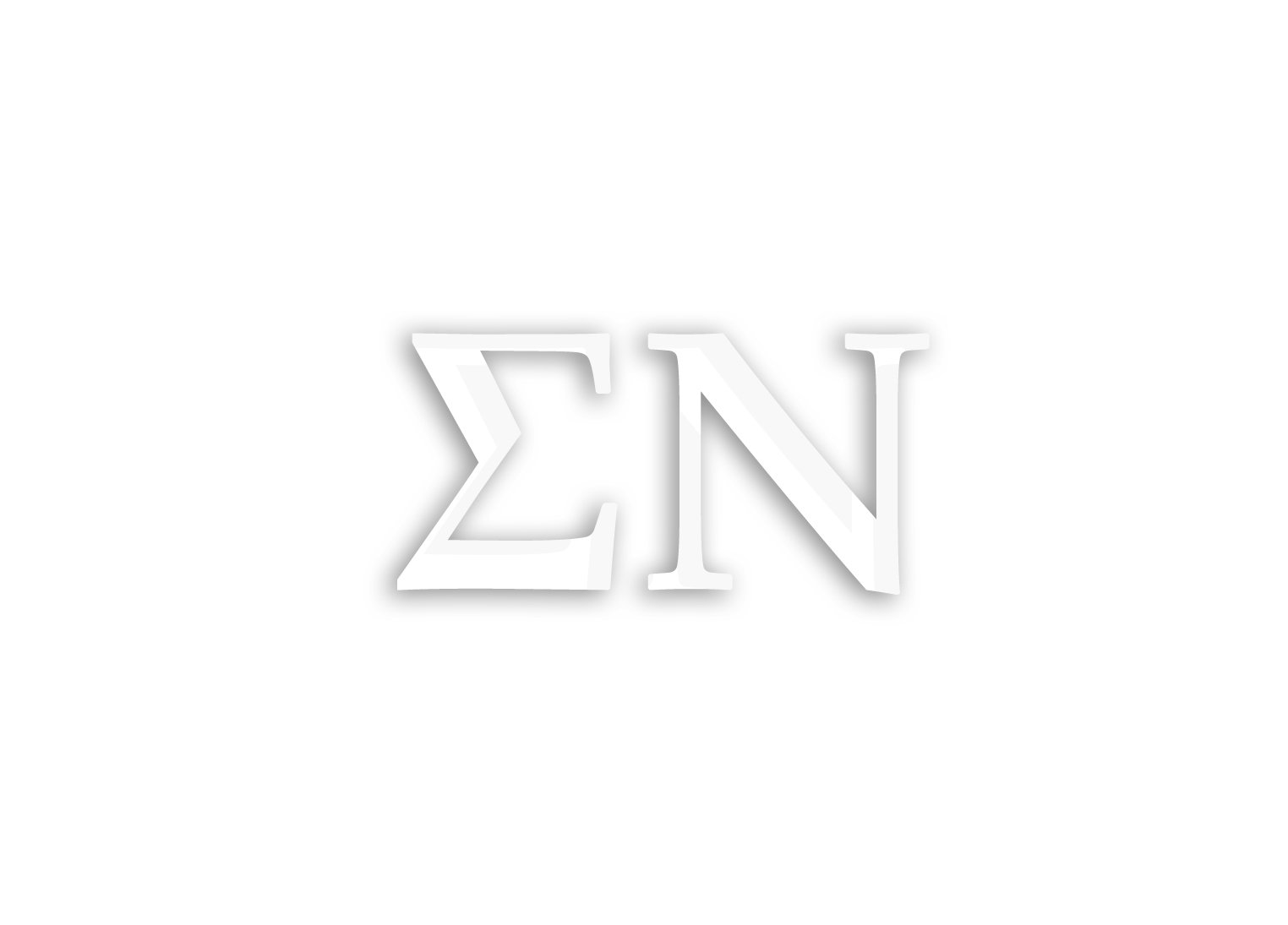 Calcomanía para ventana de Sigma Nu blanca de 6x3 pulgadas resistente a la intemperie