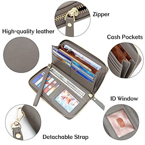 Image of GEEAD Custom Design Wristlet Wallets for Women PU Leather RFID Blocking Wallet