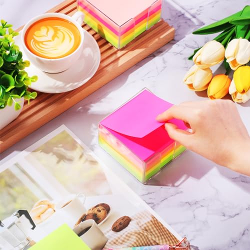Bloc de notes de bureau non adhésif Resurhang : mini bloc-notes multicolore 1000 pièces - 6