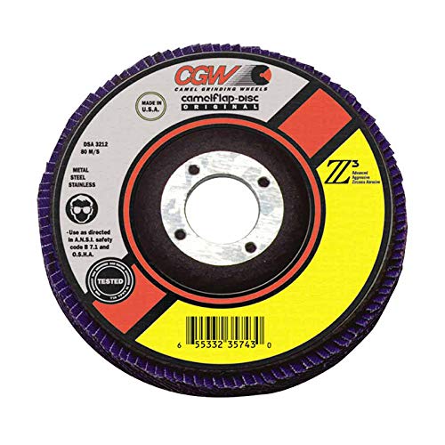 CGW Abrasives 54035 Flap Discs, Z3 - Ultimate 100% Zirconia (8 Units)