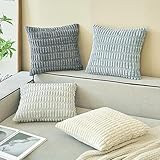 EINZIGARTIGES DESIGN: Jeder Kissenbezug hat ein einzigartiges Farb- und Musterdesign, jede Farbe ist anders, um Ihre Bedürfnisse für Personalisierung und Dekoration zu erfüllen. Diese Vielfalt an Designs macht die Kissenbezüge zu einem Highlight der Heimdekoration und verleiht Ihrer Wohnumgebung Persönlichkeit und Charme.