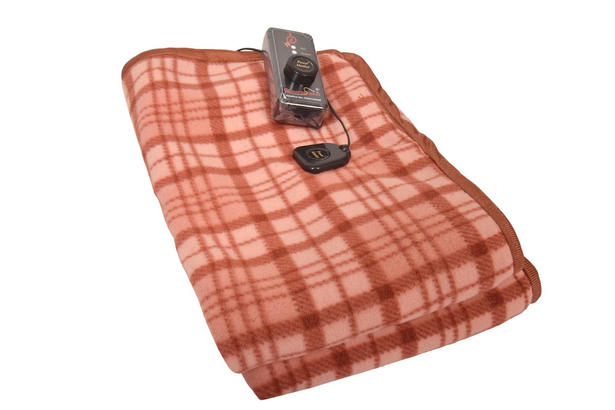 Buy Power Blanket Single Bed Rust Electric Blanket Online at Low Prices