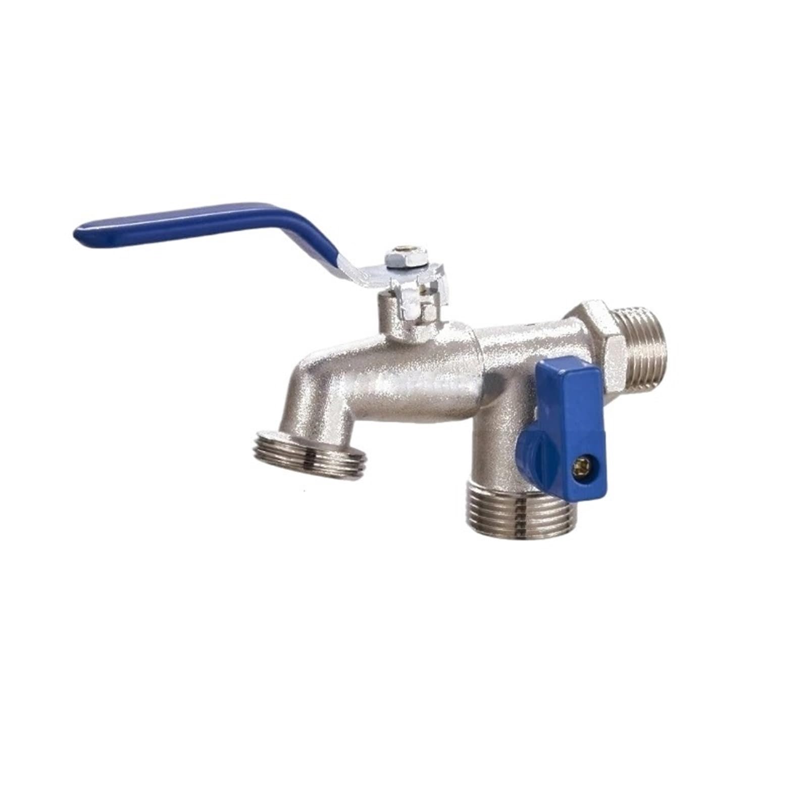 Wtaxbh Color6 Outside Tap Outdoor Garden Water Faucet With Double Outlet 1/2'' 3/4'' Splitter Connector Outside Spigot Tap For Hose(Color6)