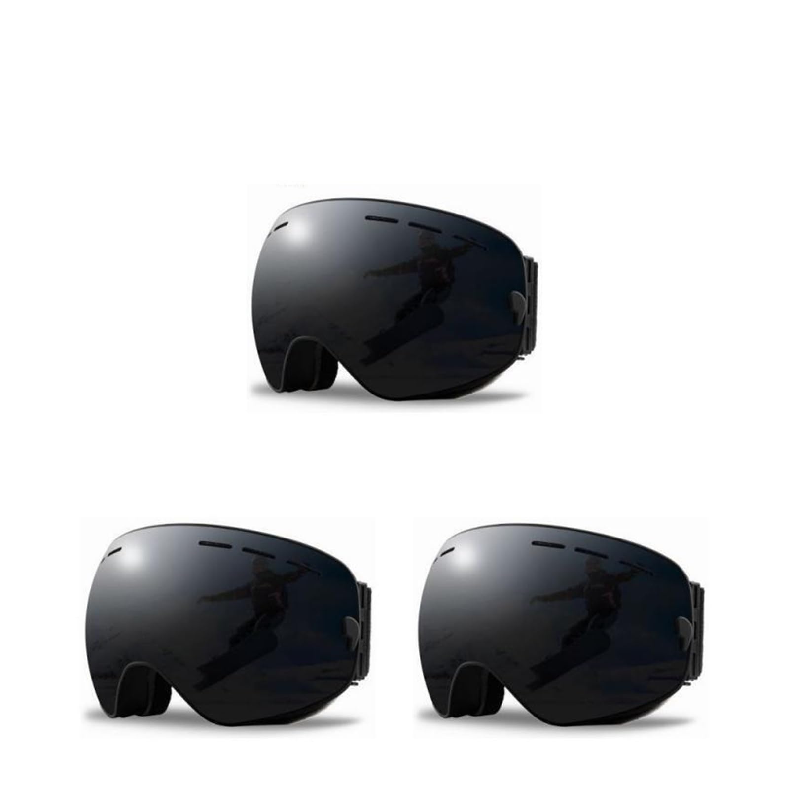 Gafas de esquí 1/2/3P Gafas de esquí duraderas - Gafas de montañismo de arena Gafas - Gafas de esquí antiniebla - Gafas de radiación - Gafas de viento para exteriores (Color: 12 2 piezas) (09 3