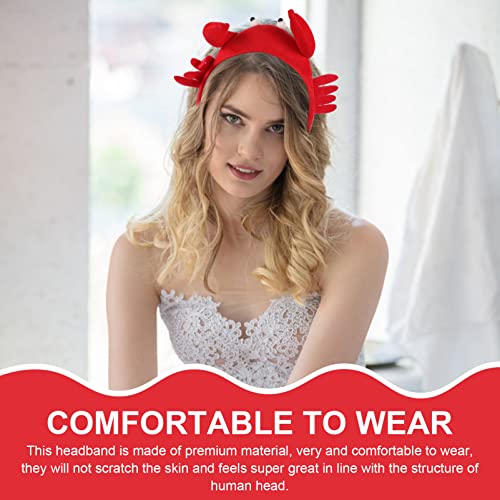 Abaodam Tiara De Caranguejo Tiara De Caranguejo Vermelho Tiara De Cabelo Argola De Cabelo De Animal