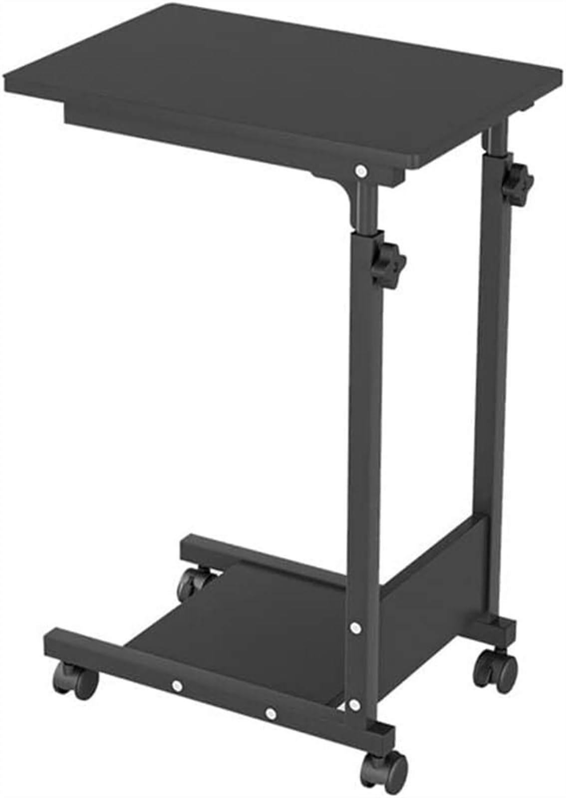 Bureau mobile pour ordinateur portable ELzEy table de lit à roulettes réglable en hauteur