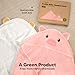 KeaBabies Hooded Baby Towel for Newborn - Viscose Derived from Bamboo Large Baby Bath Towels with Hood for Boys, Girls, Toddler, Extra Absorbent & Soft Newborn Bath Essentials (Piglet, Regular)