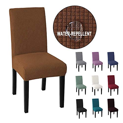 Housse de chaise à long dossier jacquard spandex marron x2 - 4