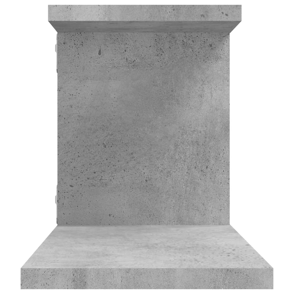 Mensola da parete per TV, grigio cemento, 125 x 18 x 23 cm, moderna mensola sospesa in legno per componenti multimediali, lettori DVD e decorazioni, mensola sospesa salvaspazio per soggiorno