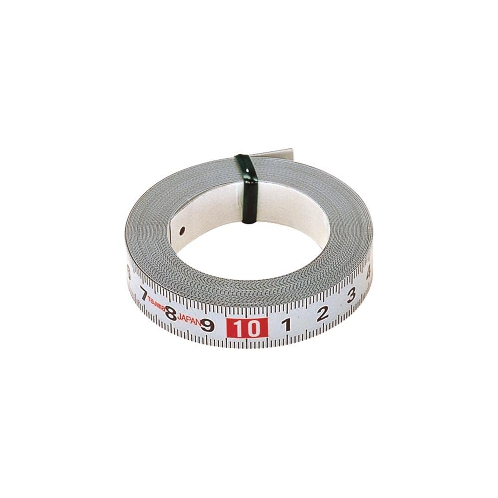 Tajima Cinta métrica (longitud 3 m, ancho 13 mm, con escala de retorno, cinta métrica con parte trasera autoadhesiva) PIT30R