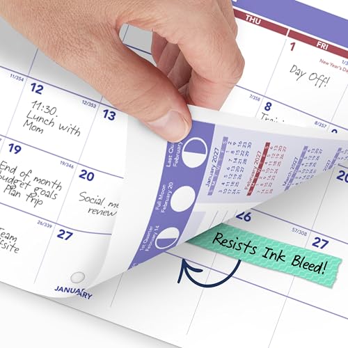 Image of AT-A-GLANCE 2027 Wall Calendar, 8.5 inch x 11 inch Planner, Fits 3-ring Binder, Unruled Blocks, Monthly (PM1702827)