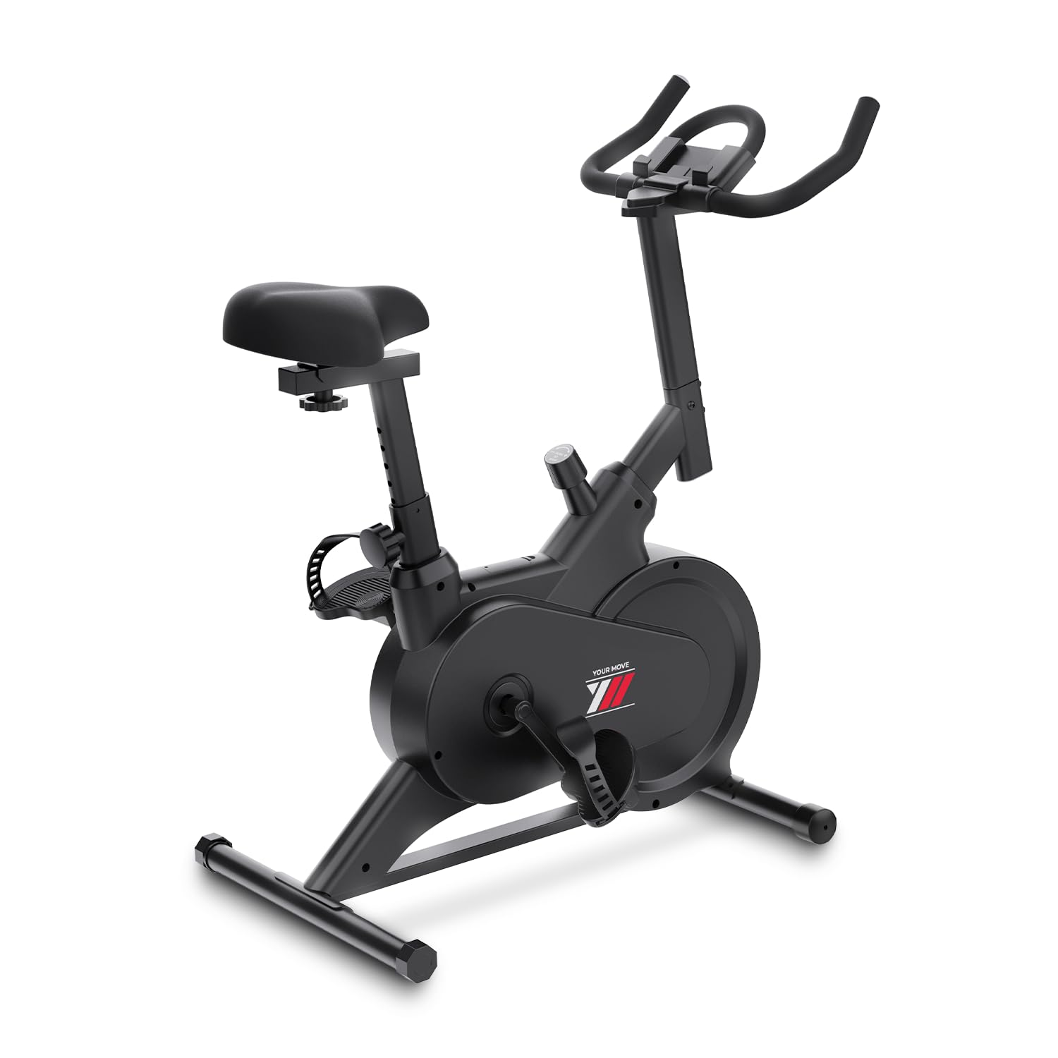 YM SPINN BIKE 1500 Bicicletta Cyclette Da Casa, Supporto Smartphone e Tablet, Sella Regolabile, Bluetooth, APP Kinomap, Zwift, Bitgym, Fithome, Regolazione Tensione, Compatta, Altezza max utente 170cm