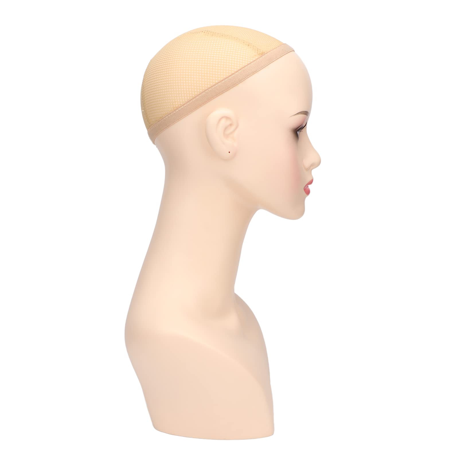 Testa di Parrucca, Testa di Manichino Femminile Realistica Testa di Manichino Modello di Addestramento della Persona Reale per la Visualizzazione di Accessori di Bellezza per il