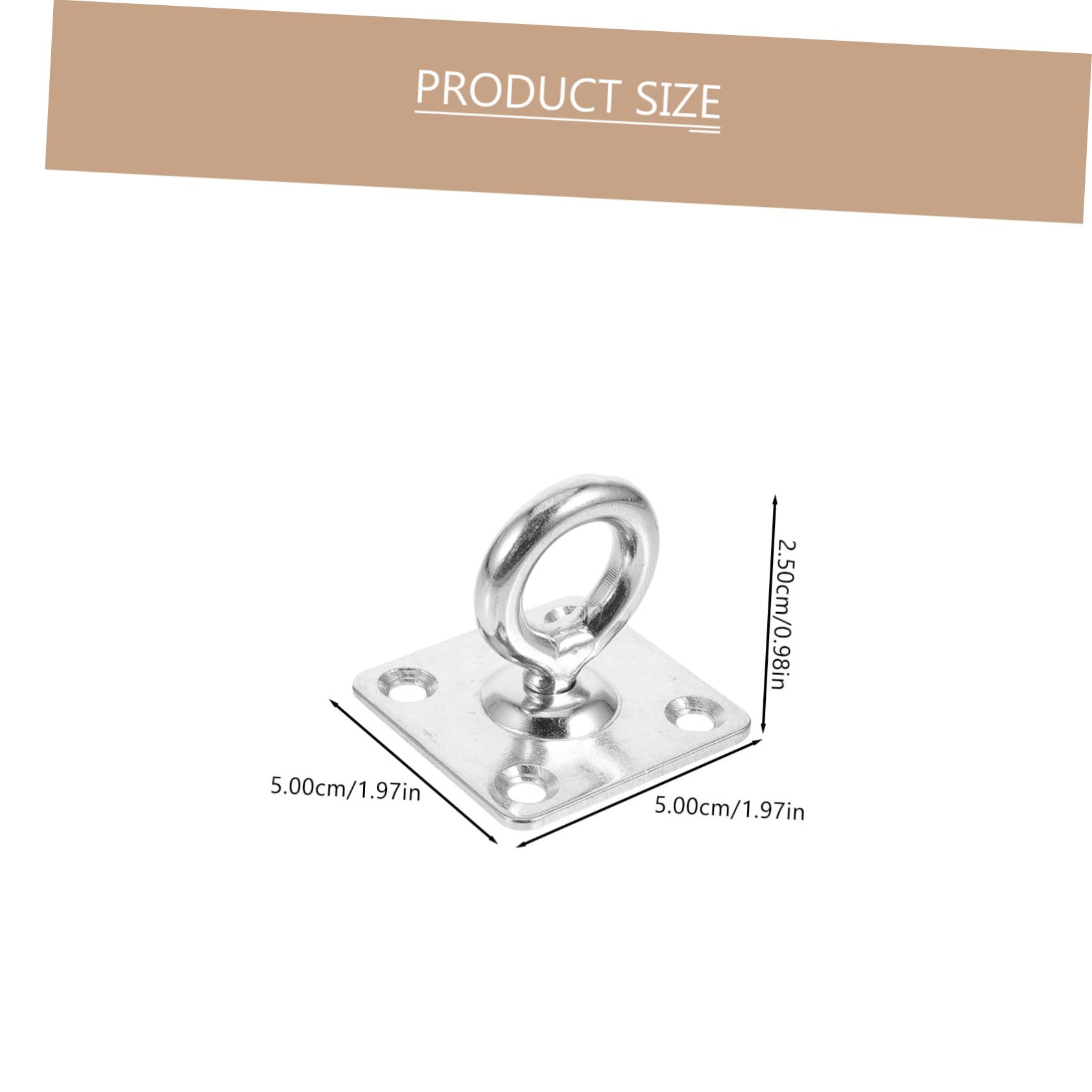 ibasenice Edelstahl Haken für Hängematten mit Karabinerhaken und Ösen Robustes Deckenhaken Aufhängeteil für Hängesessel und Schaukeln Einfache Montage mit Schrauben und Federhaken