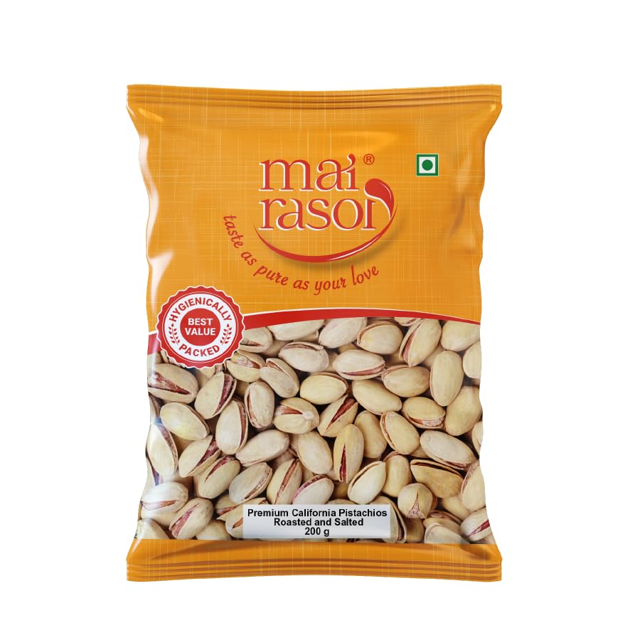 Image of MAI RASOI Premium Roasted and Salted Pistachios 200 gm