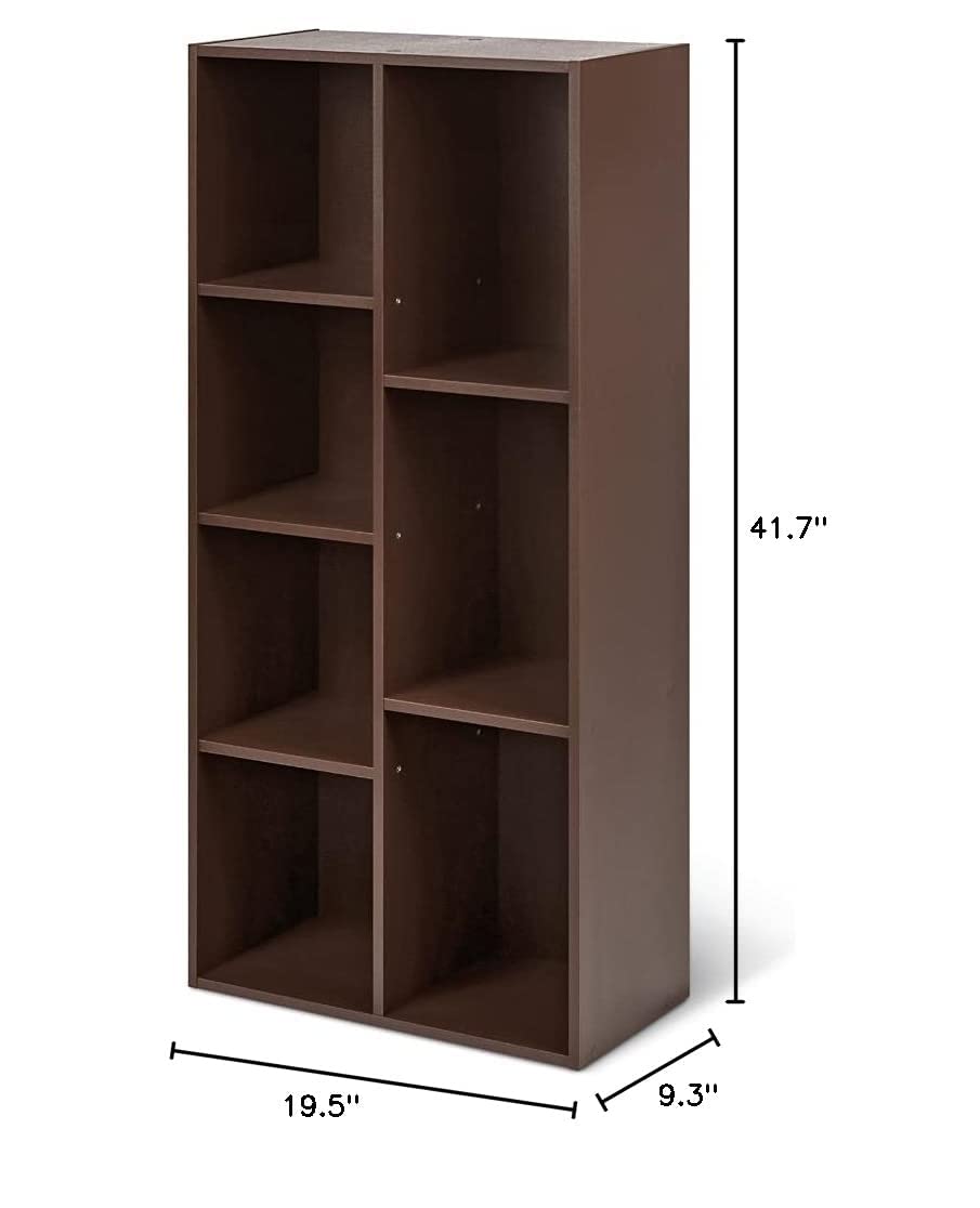 Amazon Basics 7-Cube Organizer Bookcase, Espresso